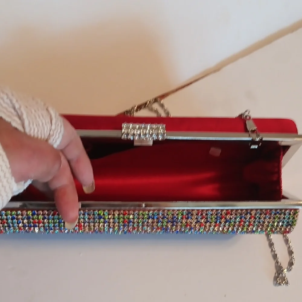 Vintage Colorful Glitter Clutch